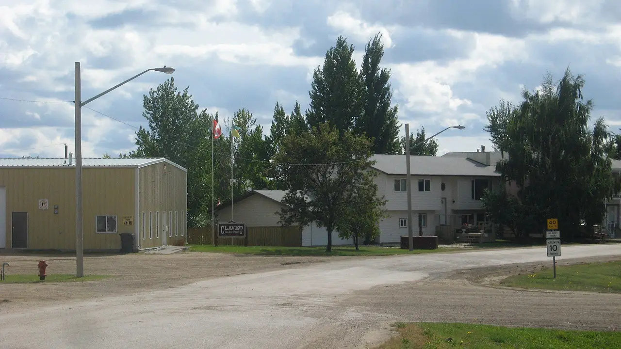 Village office and street corner, about 2010